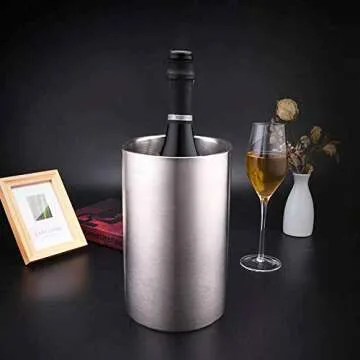 Jolitac Stainless Steel Wine Chiller Bucket - 4 Pack
