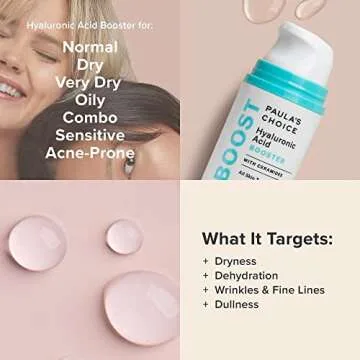 Paula's Choice BOOST Hyaluronic Acid Booster with Ceramides for Lightweight Deep Hydration, Concentrated Serum, 0.5 Ounce