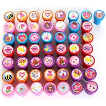 JOYIN 50 Pcs Arts and Crafts Stamper for Kids, Stamps for Classroom Exchanging Gifts, Novelty Party Favor, Classroom Holiday Reward Prizes