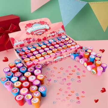 JOYIN 50 Pcs Arts and Crafts Stamper for Kids, Stamps for Classroom Exchanging Gifts, Novelty Party Favor, Classroom Holiday Reward Prizes