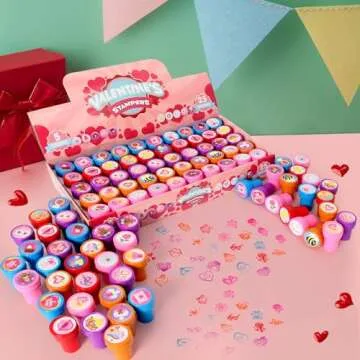 JOYIN 50 Pcs Arts and Crafts Stamper for Kids, Stamps for Classroom Exchanging Gifts, Novelty Party Favor, Classroom Holiday Reward Prizes