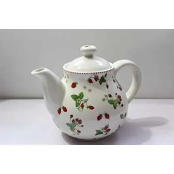 Lonovel Porcelain Teapot - Charming Strawberry Design