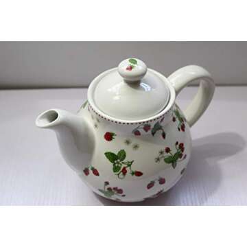 Lonovel Porcelain Teapot - Charming Strawberry Design