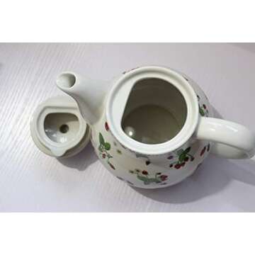 Lonovel Porcelain Teapot - Charming Strawberry Design