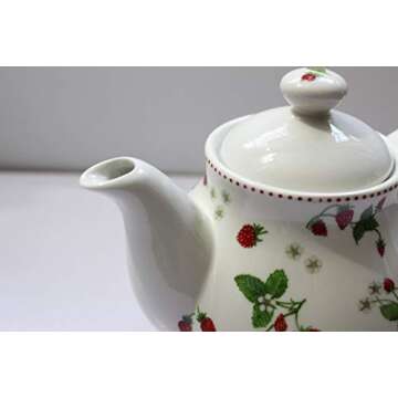 Lonovel Porcelain Teapot - Charming Strawberry Design