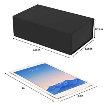 MOZRRO Gift Box with Lids, 9.85 x 5.95 x 3.15 In Magnetic Closure Gift Boxes for Gift Packaging, Gift Box for Christmas,Mothers Day,Fathers Day,Graduations,Weddings,Birthdays Gifts