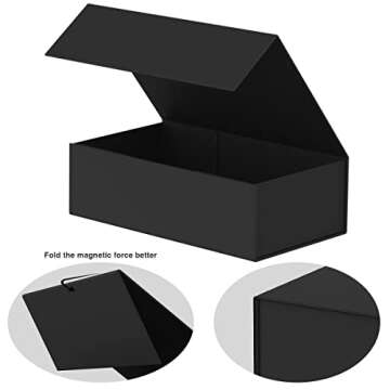 MOZRRO Gift Box with Lids, 9.85 x 5.95 x 3.15 In Magnetic Closure Gift Boxes for Gift Packaging, Gift Box for Christmas,Mothers Day,Fathers Day,Graduations,Weddings,Birthdays Gifts