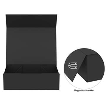 MOZRRO Gift Box with Lids, 9.85 x 5.95 x 3.15 In Magnetic Closure Gift Boxes for Gift Packaging, Gift Box for Christmas,Mothers Day,Fathers Day,Graduations,Weddings,Birthdays Gifts
