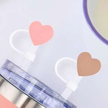 Pack of Cartoon Drinking Straw Topper Cute Animals Silicone Straws Cover Cap Dust-Proof Colorful Love Straw Tips Lids ST1-8B