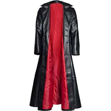 Stylish Vintage Faux Leather Trench Coat for Men