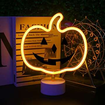 Pumpkin Neon Lights Indoor LED Light for Halloween & Fall