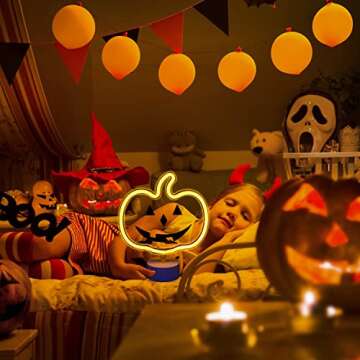Pumpkin Neon Lights Indoor LED Light for Halloween & Fall