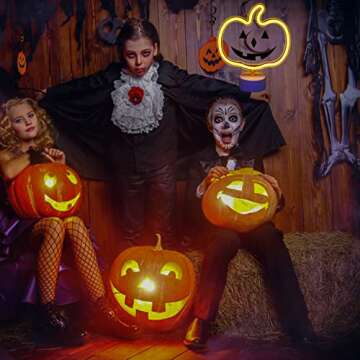 Pumpkin Neon Lights Indoor LED Light for Halloween & Fall