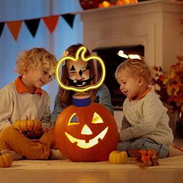 Pumpkin Neon Lights Indoor LED Light for Halloween & Fall