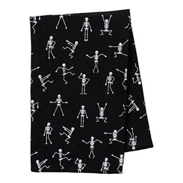 KAF Home Dancing Skeletons Holiday Kitchen Towel Set