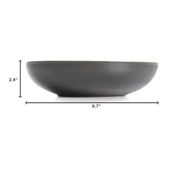 Stylish Gibson Soho Lounge 9.7" Serving Bowl in Matte Black