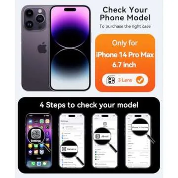 CANSHN Magnetic Compatible with iPhone 14 Pro Max Case, Upgraded [Full Camera Protection] [Compatibl...