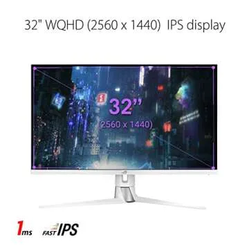 ASUS ROG Swift 32” 1440P Gaming Monitor (PG329Q-W) - White, QHD (2560 x 1440), Fast IPS, 175Hz, 1ms, Extreme Low Motion Blur Sync, G-Sync Compatible, Eye Care, DisplayPort, HDMI, USB, DisplayHDR600