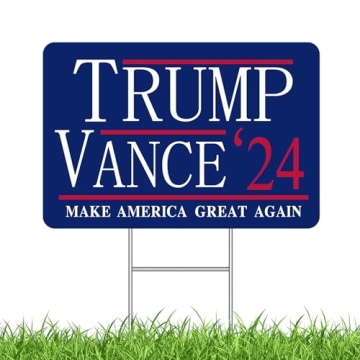 Double Sided Trump JD Vance Yard Signs 2024 - MAGA Outdoor Decor