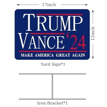 Trump JD Vance Yard Signs 2024 - Outdoor Display