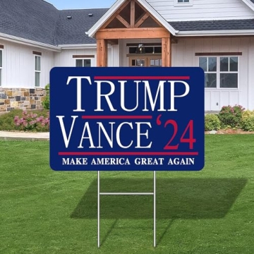 Trump JD Vance Yard Signs 2024 - Outdoor Display