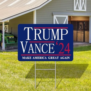 Trump JD Vance Yard Signs 2024 - Outdoor Display