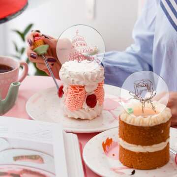 10 Pcs 6 Inch Acrylic Circle Clear Acrylic Discs Sheet Round Acrylic Sheets Blanks Plastic Disc for Cake Discs Coasters Painting Art Craft Project DIY Ornament