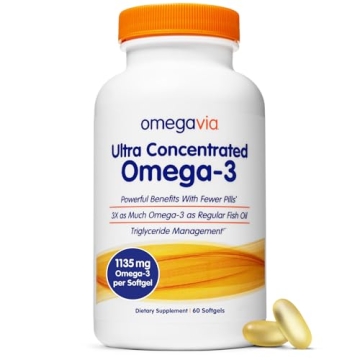 OmegaVia Ultra Concentrated Omega 3 Fish Oil 60 Softgels