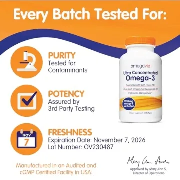 OmegaVia Ultra Concentrated Omega 3 Fish Oil 60 Softgels