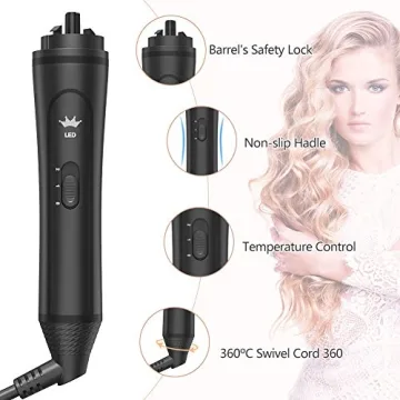 6-in-1 Curling Iron Set with Ceramic Barrels & Heat Glove