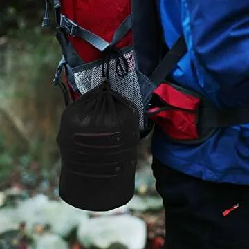 REDCAMP 8 PCS Camping Cookware Set Mess Kit, Lightweight & Compact Backpacking Cooking Set, Anodized Aluminum Camping Pots and Pans Set