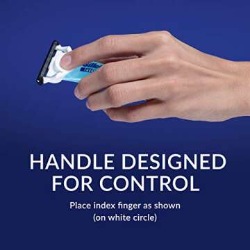 Gillette TREO Razor, Designed For Caregivers To Shave Someone Else, 15 Disposable Razors With Built-in Shave Gel