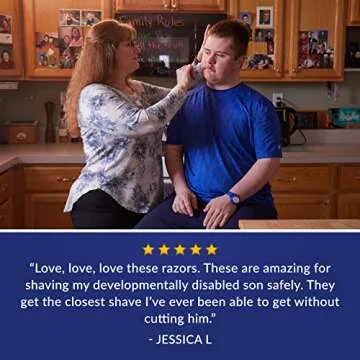 Gillette TREO Razor, Designed For Caregivers To Shave Someone Else, 15 Disposable Razors With Built-in Shave Gel