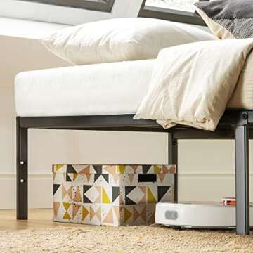 Best Price King Metal Platform Bed Frame with Steel Slats