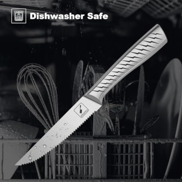 Imarku Serrated Steak Knife Set - 8 Pieces with Bolt Design