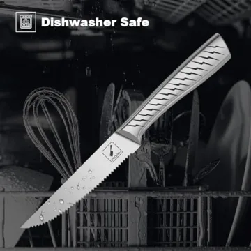 Imarku Serrated Steak Knife Set - 8 Pieces with Bolt Design