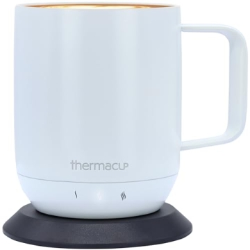 Thermacup Self-Heating Coffee Mug - Smart Temperature Controlled Cup with Lid