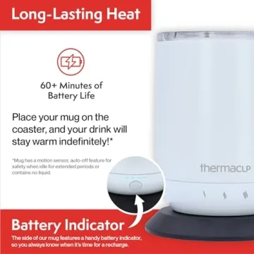 Thermacup Self-Heating Coffee Mug with Smart Features
