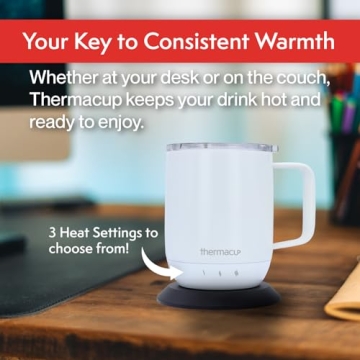 Thermacup Self-Heating Coffee Mug with Smart Features