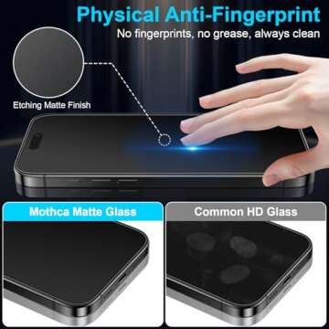 Mothca Matte Glass Screen Protector for iPhone 16 Pro