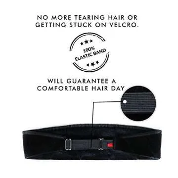 Madison Headwear Wig Grip Headbands For Women- Adjustable To Custom Fit Your Head - Velvet Comfort - Wig Bands No Slip Breathable Lightweight Material For All Day Wear! Keep Wig Comfortably Secured