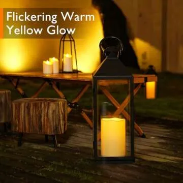 Homemory Waterproof Candle with Auto Timer for Outdoors