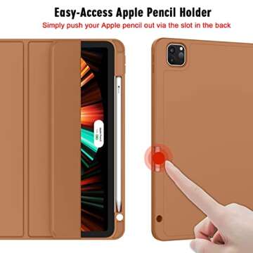 Stylish ZryXal iPad Pro 12.9 Case with Pencil Holder