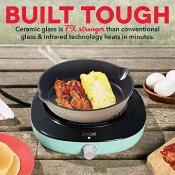 DASH Electric Cooktop for RVs & Small Kitchens - Aqua