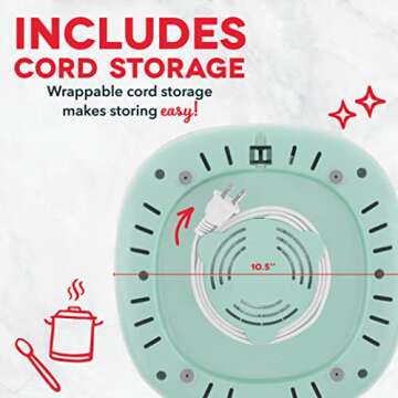 DASH Electric Cooktop for RVs & Small Kitchens - Aqua