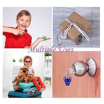 HUANGQH 20PCS funny cartoon keychains，tags Goodie Bag Stuffer Christmas gifts and holiday charms