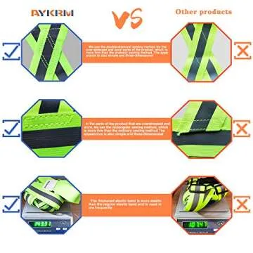 AYKRM 9 Color Reflective Vest with Hi Vis Bands, Fully Adjustable & Multi-Purpose: Running, Cycling, Motorcycle Safety, Dog Walking - High Visibility (Orange, LM-19O)