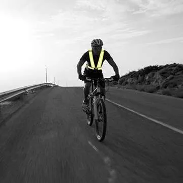 AYKRM 9 Color Reflective Vest with Hi Vis Bands, Fully Adjustable & Multi-Purpose: Running, Cycling, Motorcycle Safety, Dog Walking - High Visibility (Orange, LM-19O)