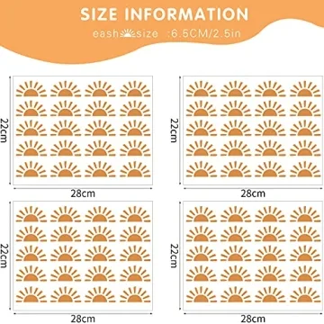 Sunshine Decal 4 Sheets Wall Decals for Kids Room