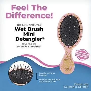 Wet Brush Mini Detangler Hair Brush for Tangle-Free Hair